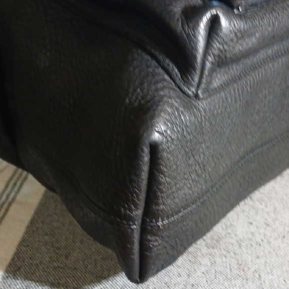 Designer Black Leather Tote Bag - Picture 8 of 16